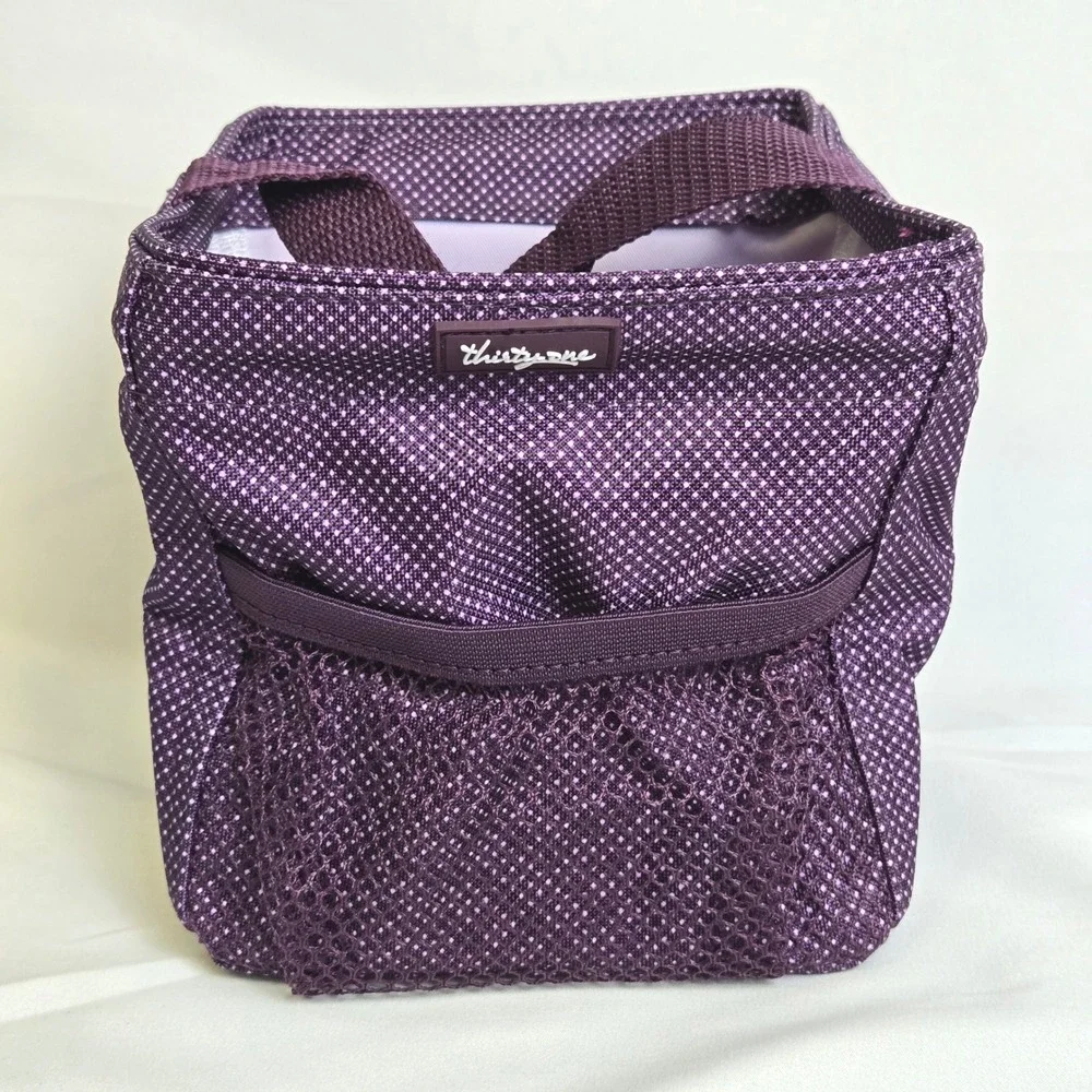 Thirty-One Littles Carry-All Caddy Storage Tote 891A Plum Gingham Pop Mini 6